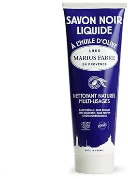 MARIUS FABRE - Savon Noir Liquide à l'Huile d'Olive - Nettoyant Multi-Usages, 100% d'Origine Naturelle - Fabrication Traditionnelle - Certifié Ecocert - Origine France Garantie - Tube 250ml