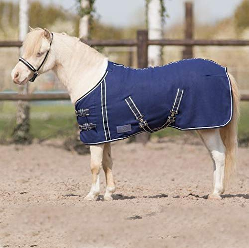Falabella Fleecedecke, Abschwitzdecke, Mini-shetty, Fohlen, Shetty, blau, Gr. 75 cm