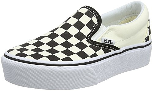 Vans Classic Slip-on Platform, Scarpe da Ginnastica Donna, Black And White Checker White Bww, 39 EU
