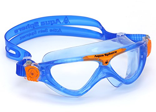 AQUASPHERE Vista JR , Schwimmbrille, Schwimmbrille für Kinder ab 6 Jahren mit UV-Schutz und Silikondichtung, beschlag- und leckagefreie Gläser für Jungen & Mädchen