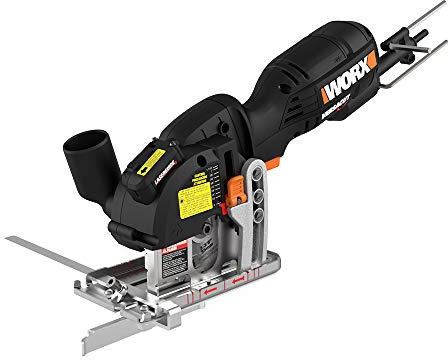 Worx WX420L 3 Amp Versacut 3-3/8 Electric Compact Circular Saw with Laser Guide Technology