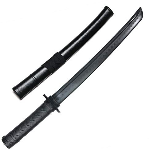 E-BOGU Polypropylene Short Practice Samurai Training Sword (24) with Black Saya Scabbard