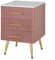 WOLTU Nachttisch Nachtschrank für Boxspringbett, 3 Schubladen aus Massivholz, Kommode mit Schubladen Sideboard, einfache Montage, Höhe Tragfähigkeit, 40,5x41x62cm, Rosa TS135rs