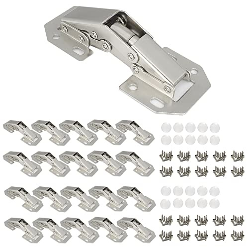 REDYA 20-Pack Hidden Hinges for Cabinet Doors Frameless Cabinet Concealed Surface Mount Hinges