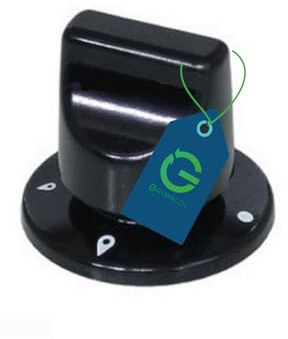 G GRIMALDI Manopola Ghiera Molla Cucina a Gas Compatibile con Ariston Indesit Hotpoint M2726 — Ø 6 mm Colore Nero — Ricambio Comando Fuoco Accensione Fuochi Piano Cottura