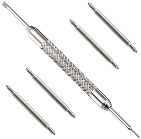 20mm Spring Bar Pins | 1.8mm | Premium 4 Pack with Tool | Heavy Duty Stainless Steel | Watch and Strap Repair | Replacement Waterproof Springbar Set | Ideal for Watch Bands and Bracelets (20 mm)