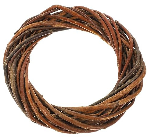 Cabilock Kit De Fabrication De Couronnes en Osier Couronnes Rondes en Osier Naturel pour Décoration Intérieure Cadre De Couronne Uni De 12 Cm