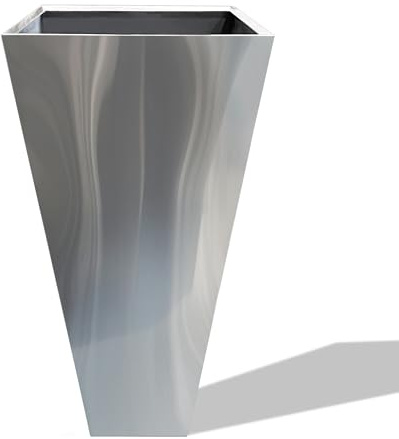 Köhko® Vina Designer Pyramid Pot Stainless Steel Height 114 cm Plant Pot Stainless Steel Look