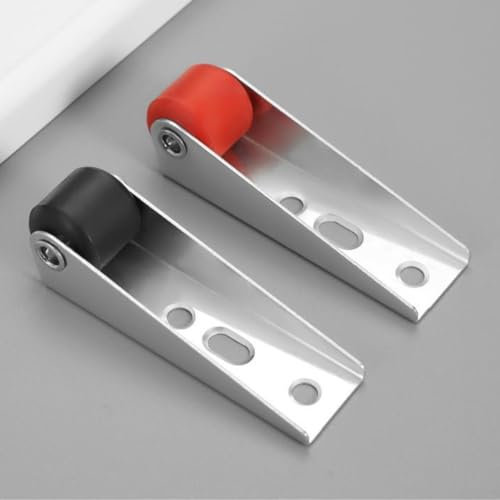 4 rotelle girevoli per mobili, puleggia di supporto per porta, 68 x 21 mm, silenziose, con montaggio laterale (4 pezzi rossi)