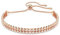 Swarovski Matrix Tennis bracelet, Round cut, White, Rose gold-tone plated