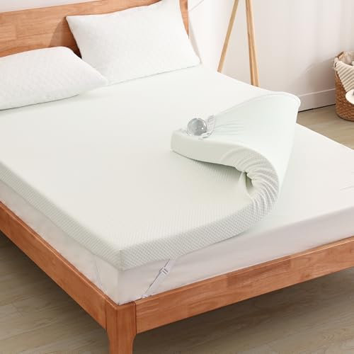 Ego Home Topper Premium Gel Topper 140 x 200 cm 5 cm H2 Suave – Espuma de Gel con extracto de té Verde, Funda antibacteriana Transpirable, Certificado Öko-Tex®, Protector de colchón para Cama con
