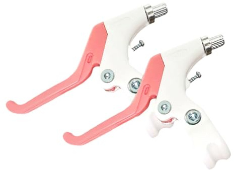 Gralara Pack de 2 poignées de Frein pour vélo d'enfant, pièces de Rechange en Alliage léger, Blanc et Rose
