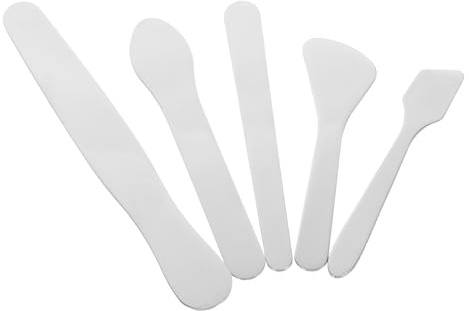 OATIPHO 5 pezzi Cucchiaio per e Crema Occhi In Acciaio Inox Mini Cucchiaio Per Trucco Strumenti Utensili In Acciaio Inox Per Applicare Cosmetici Il Bagno