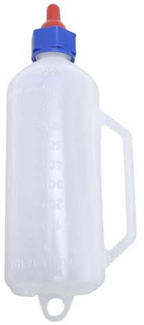 Sorandy Biberon per Agnelli da 1 L, Biberon per l'Allattamento dei Vitelli, Ciuccio Staccabile, Maniglia Portatile Forniture per Capre per l'Alimentazione Pecore Capre Agnelli