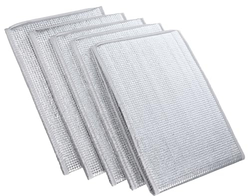 DOITOOL Funda Térmica Doble Cara para Macetas de 3 Galones, Cubierta Aislante de Aluminio para Protección Invernal de Plantas Exteriores, Pack de 5 Unidades para Control de Temperatura