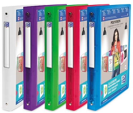 Ringbuch Oxford Polyvision A4 blau/rosa/lila/grün, 1 Stück