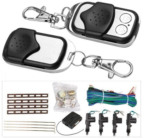 fitTek® FERMETURE CENTRALISE 4 PORTES + 2 TELECOMMANDES ETANCHE