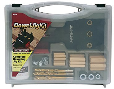 Milescraft 1309 DowelJigKit - Complete Doweling Kit with Dowel Pins and Bits