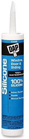 DAP Window, Door & Siding 100% Silicone Rubber Sealant: 9.8 fl oz. (Clear)
