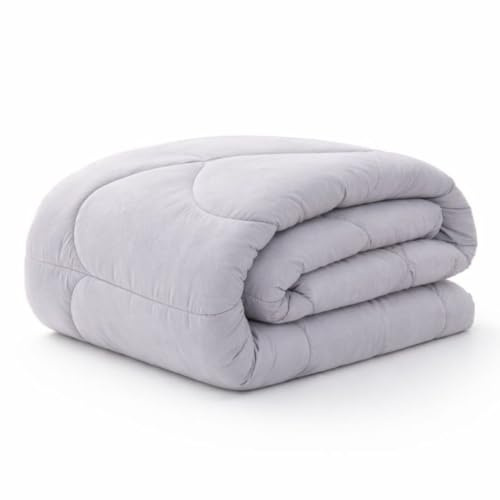 COMERCIAL CANDELA FELPUDOS Y ALFOMBRAS Edredón Nórdico Reversible Colores 350gr Relleno de Fibra Hueca Color (Gris, Cama 135)