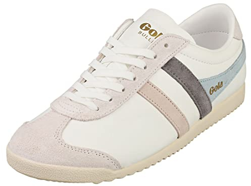 Gola Unisex Bullet Trident Sneaker, White/Powder Blue/Blossom, 40 EU