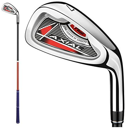 Premium Junior Golf Strykjärn | Barn Golfklubb #7 | Kolaxel | Högerhänt | 66 cm 71 cm 76 cm | Passar 3-12 år gamla pojkar och flickor (röd för 3-5 år)
