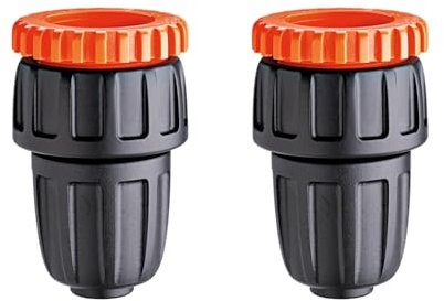 Claber 91013 - Raccordo per tubo flessibile, filettatura 1/2 e 3/4, 2 pezzi