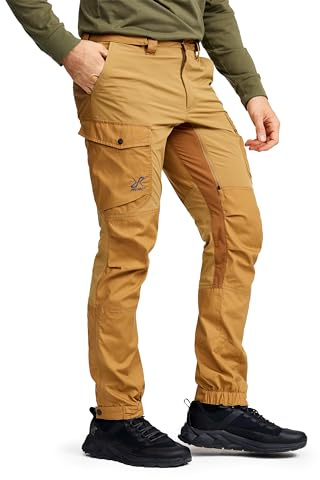 RevolutionRace Rambler Lightweight Pro Trousers for Men, Outdoor Walking and Hiking Trousers, Dijon, L