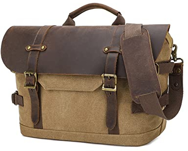 FANDARE Herrportfölj axelväskor stor arbetsväska messengerväska män läkarväska retro bärväska portfölj män tote bag lärarväska notebookväska för resor, affärer, skola