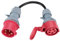 Adaptador CEE de 32 A macho a 16 A, 3 fases, 400 V, CEE 32 A, adaptador hembra CEE 16 A, cable de manguera de goma resistente de 5 pines, adaptador de corriente de alta intensidad IP44 (adaptador CEE