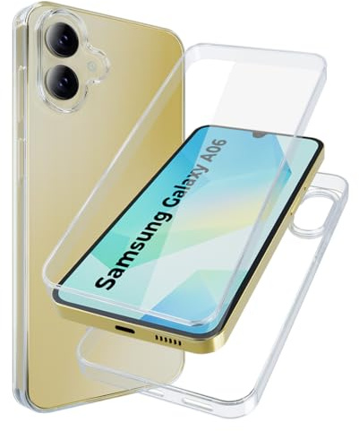 For Samsung Galaxy A06 Case Clear 360 Front and Back Full Body Protection