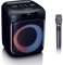 Lenco PA-101BK Bluetooth Party Speaker - Lautsprecher Musikbox - Tragbare Box 100W RMS, Disco Light, USB Playback - Schwarz