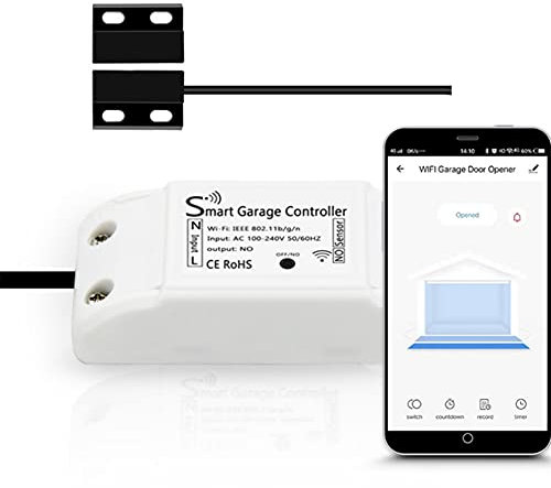 NMLLTB Ouvre-Porte de Garage Intelligent WiFi, Prise en Charge de l'appareil de télécommande for Alexa for Google et IFTTT, Compatible avec Votre Smartphone (Prise américaine)