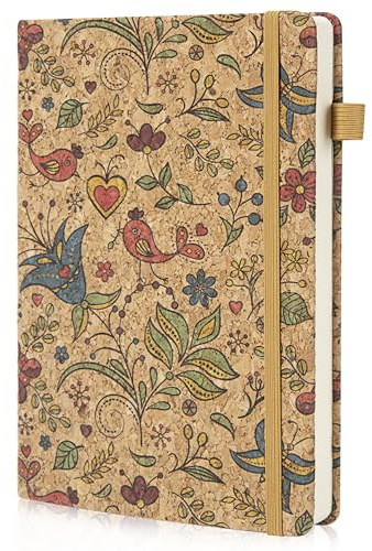 Tunejoy Carnet de Notes A5 Bullet Journal con papier de vierges Couverture Rigide Bloc-notes pour Rédaction, Dessin, Notes de Réunion (200 Pages, 100 Feuilles)
