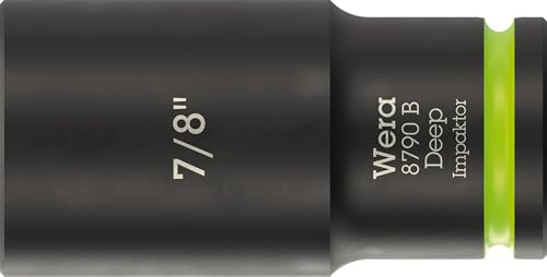Wera 8790 B Impaktor Deep Bussole con attacco da 3/8, 7/8 x 63 mm
