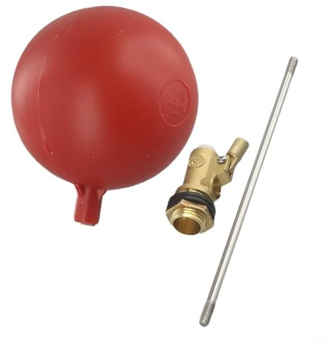 Valvola galleggiante per serbatoi d'acqua con corpo in ottone robusto e galleggiante in plastica (DN15)