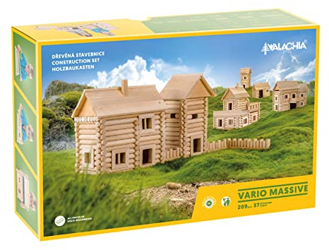 Walachia 8594036430259 - Vario Massive Holzbausteine Set, 209 Teile