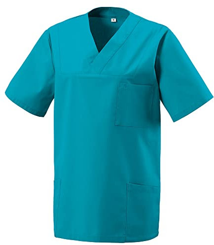 EXNER Medizinischer Schlupf-Kasack, OP-Kasack, Unisex, für Krankenpflege, Altenpflege, Farbe Teal, Größe 3XL