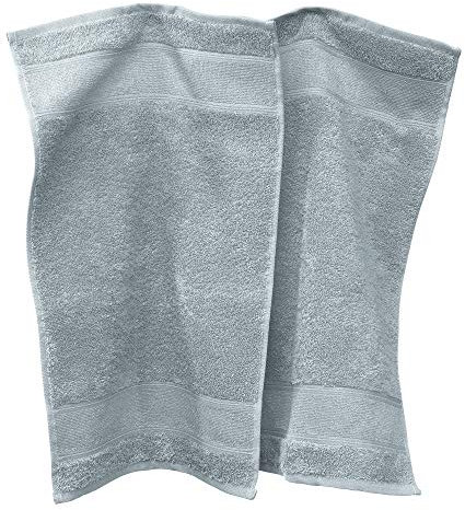 Erwin Müller Gästetuch Karlsruhe 2er- Pack 100% Baumwolle hellgrau Größe 30x50 cm - extrem saugstark, leicht, flauschig weich, hautschmeichelnd (weitere Farben)
