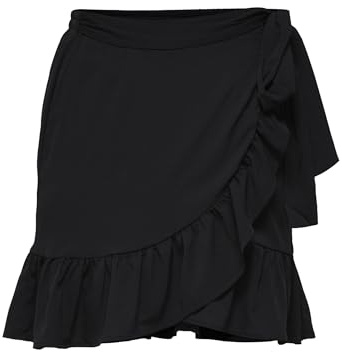 Only Onlolivia Wrap kjol WVN Noos kjol dam, svart, XS