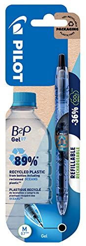 Pilot Pen 2719701BC - B2P Bottle to Pen Gelschreiber, Begreen, Mine M 0.7 mm, schwarz