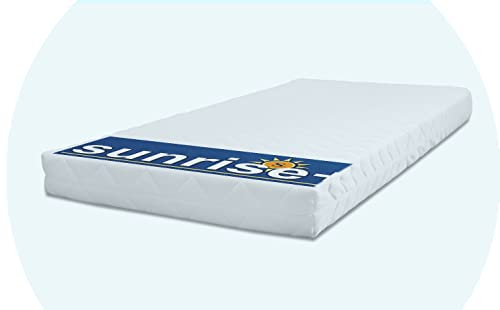 Kindermatratze 90x200 cm Sunrise+ Matratze. Schaumstoffmatratze H2 Bezug abnehmbar waschbar. Nur Einer Zone, für alle Körpergrößen, Schaumstoff H2