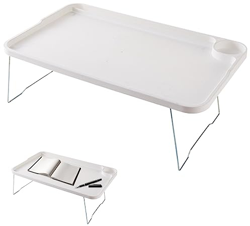 Table Lap Bureau Pliable Bureau Avec Jambe Pliante Ordinateur Portable Table De Lit Paresseux Simple Plateau Pour Ordinateur Portable Pour Lit Avec Porte-gobelet Et Fente Pour Carte