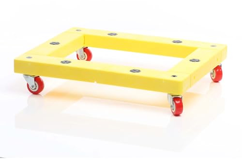 Wiltec Transportplatta max 136kg Fyrkantig Transportvagn Ø 400mm Flyttning Kontor Verkstad Rullbräda