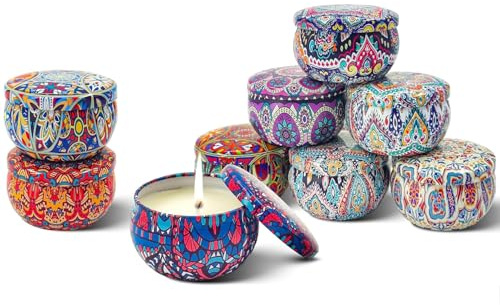 Scented Candle Gift Set,9-Pack Aromatherapy Soy Candles,No Toxic Mini Tealights with Floral Scents for Stress Relief & Relaxation,Thanksgiving Hostess Gift for Women,Birthday & Mother's Day Present
