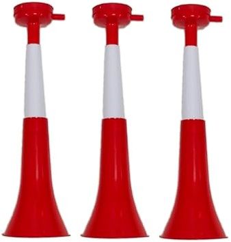 Vuvuzela trumpeter två kroppar fotbollstillbehör och sportfirande högljudd lufthorn för animation idealisk för transport Österrike (Danmark, 3 Produkter)