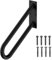 LIROPAU Pasamanos Escalera de Pared, 50cm Pasamanos de Acero Inoxidable en Forma de U, Barandilla de Escalera Montada en la Pared para Garaje, Porche y Jardín, Escalón de 1 a 3 Escalones (50CM)