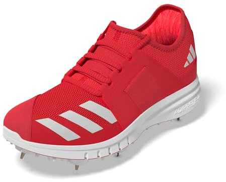 adidas Herren Howzat Spike Cricket-Schuhe, Lucid Red/Zero Metalic/Lucid Red, 48 2/3 EU