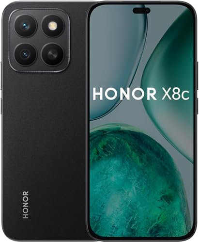 HONOR X8c Smartphone 8GB RAM 256GB ROM | 6.7 AMOLED 120Hz Display, 108MP Camera, Android 15, Dual SIM, 5000mAh Battery, 35W Fast Charging, Google Play (Midnight Black)