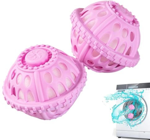 BommFu Lavar sin detergente, bolas de secado, bola de lavado para lavadora, para familias, estudiantes, vacaciones, viajes en autocaravana, 8,5 x 7 cm